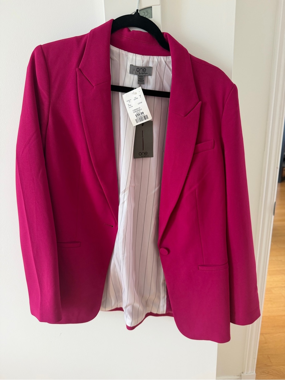 One Clothing Women's Bright Fuchsia Tailored Blazer